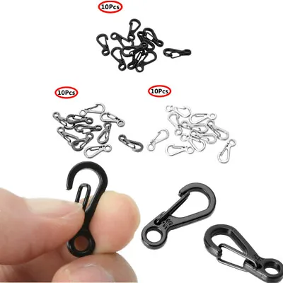 10Pcs Aluminum Alloy Mini Carabiner Clips Tiny Hooks Spring Clasps Keychain USA • $8.19