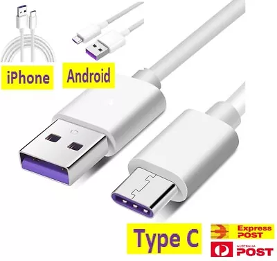 $5.59 • Buy 5A IPhone Android Type C HUAWEI Phone Fast Charging Data Sync Micro USB Cable