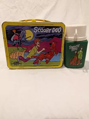 Vintage 1973 SCOOBY-DOO Collectible Metal LunchBox  With Thermos  • $99