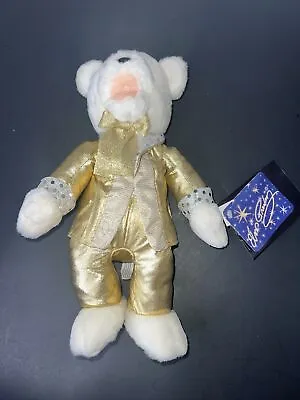 Vintage Elvis 11” Teddy Bear Plush Iconic Gold Lame Costume-Spencer's Gift- NWT • $20