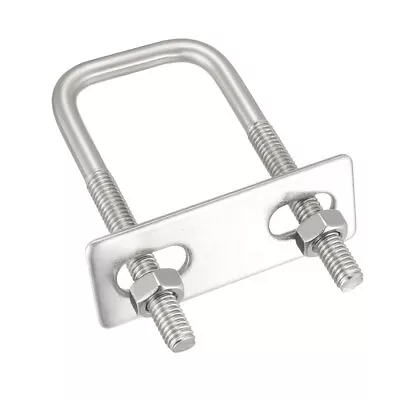 2pcs Square U-Bolts 1-1/4  30mm Stainless Steel M6 With Nuts Frame Straps • $17.38