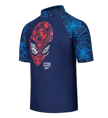 £12.99 • Buy Speedo Spiderman Print Short Sleeve Navy Junior Essential Sun Protection Top 8