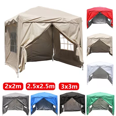 2x2m 2.5x2.5m 3x3m Pop Up Gazebo Marquee Canopy Outdoor Garden Party Tent Sides • £84.99