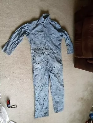 Vintage Blue Bell Sanforized STRIPED Denim Coveralls Size 46 Regular . • $89.99