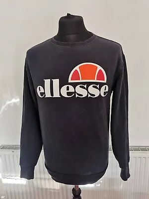 £9.99 • Buy ELLESSE Mens Graphic Sweatshirt Jumper Small Navy Blue Cotton