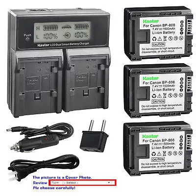 BP-808 CG-800 Battery Or Dual Charger For Canon VIXIA HF M36 HF M300 HF M301 • $10.99