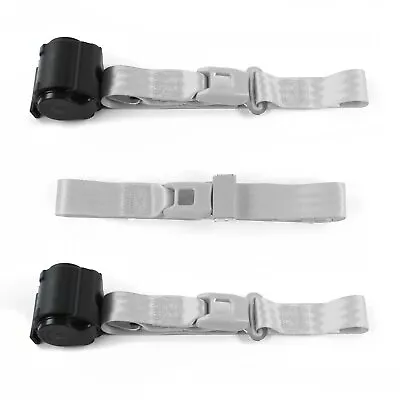 Ford Mustang 1974 - 1978  Standard 2pt Gray/Grey Retractable Bench Seat Belt Kit • $119.95