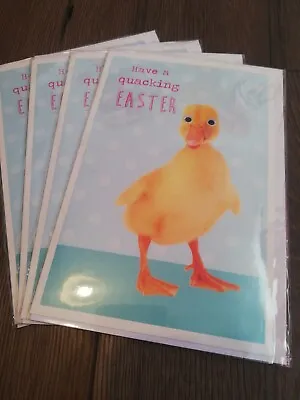 Pack Of 4 Easter Cards BNIP Chick Duckling  • £2.99