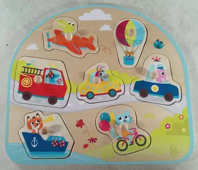 $9.07 • Buy Wooden Peg Puzzle Transportation 7 Piece B Toys