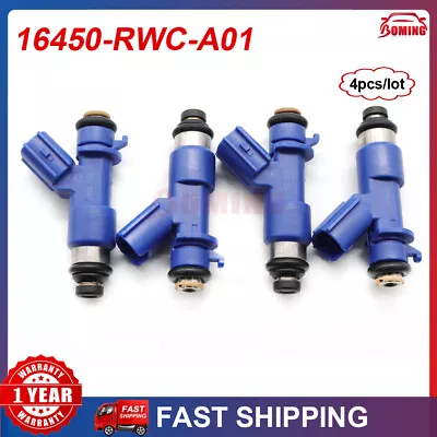 Set Of 4pcs New Fuel Injector 16450-RWC-A01 For Honda Civic 1.6L 2.0L FJ983 • $44.96