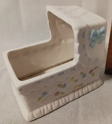 Vintage My Neil Hand Crafted Baby Bassinet Planter CA6526 • $11.99