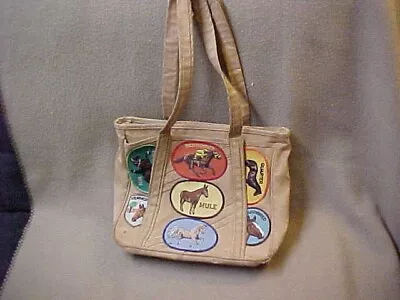 Vintage Horse Themed Tote Bag With Horse Patches • $14.99