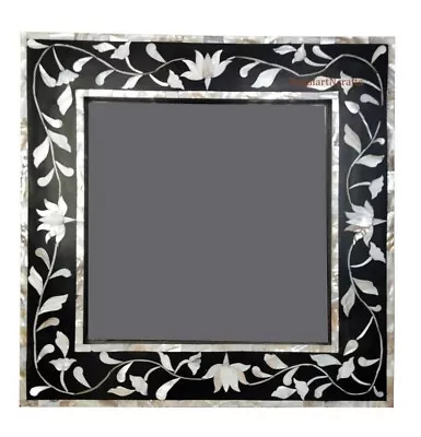 Handmade Mirror Frame Mother Of Pearl Bone Inlay Wall Hanging Home Decor Art • $702