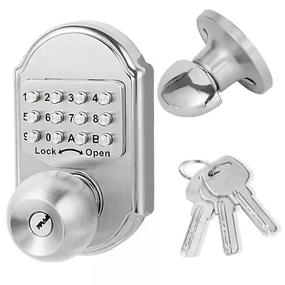 Mechanical Keyless Entry Door Lock Digital Code Keypad Knob Combination Deadbolt • $50.97