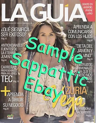 Zuria Vega 2015 La Guia Latin Photo Magazine Gisele Bundchen Model Var Van Ness • $14.50