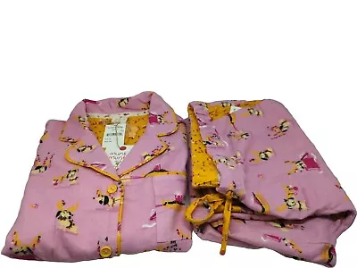 Munki Munki Pink Yellow Flannel PJ Set 2X Soft Reindeer Dog Print Nordstrom NEW • $37.95