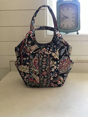 Vera Bradley Handbag Shoulder Bag Versailles Purse Lk Nu EUC Black • $29.99