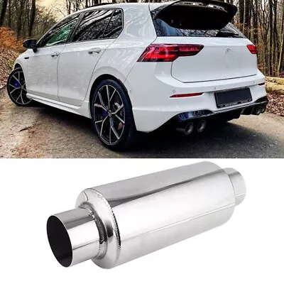 2.5  Inlet/Outlet 12  Length Exhaust Muffler Resonator For VW Golf MK4 MK5 GTI • $56.84