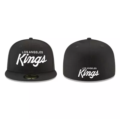 New Era NHL Los Angeles Kings LA 7 1/4 Hat 59FIFTY Fitted Cap NWA Script Hockey • $35.50