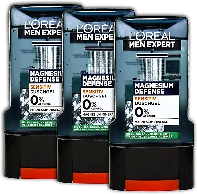 3x L'Oreal Men Expert Magnesium Defence Hypoallergenic Shower Gel 300ml • £10.99