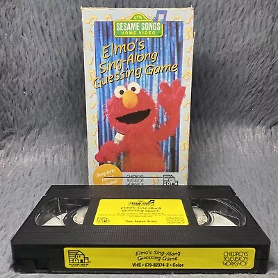 Elmos Sing Along Guessing Game VHS 1991 Sesame Street Songs Henson Kids Cartoon • $16.99