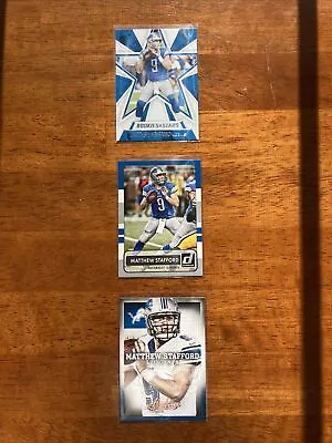 Matthew Stafford Lions Rams Lot Of 3 PWE Tracked All Different • $1.99