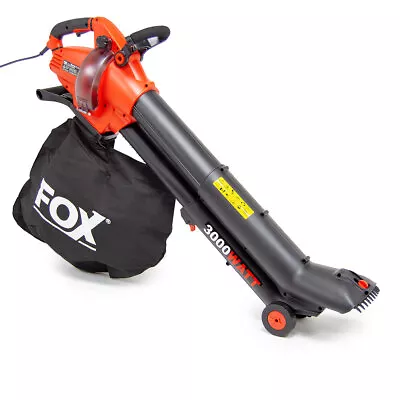 Fox Leaf Blower And Vacuum Adjustable Telescopic 3000w Garden Mulcher Vac 45L • £69.95