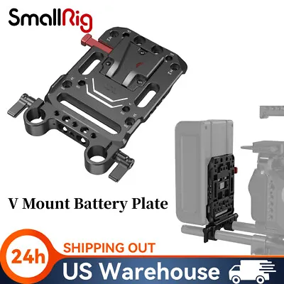 $39.90 • Buy SmallRig Aluminum Alloy V Mount Battery Plate With Dual 15mm Rod Clamp -3016