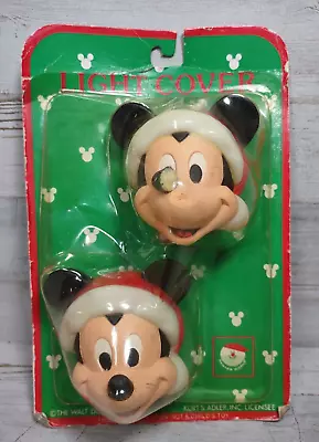 Vintage Disney Kurt S Adler Mickey Mouse Santa Christmas Light Cover Set *DAMAGE • $9.19