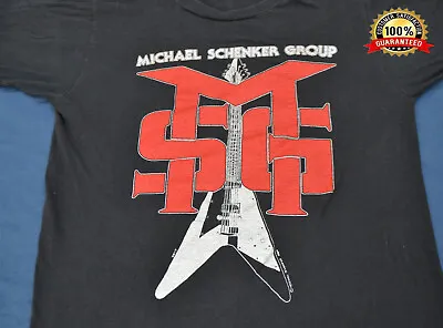 80's Michael Schenker Group Tour Gift Black All Size Unisex Shirt KH535 • $18.98