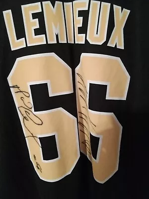 Mario Lemieux Signed Pittsburgh Penguins Practice Jersey XL CCM • $199.99