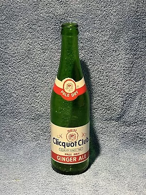 Vintage 12 Oz. Green Clicquot Club Ginger Ale Bottle Millis Mass. Made In USA • $3