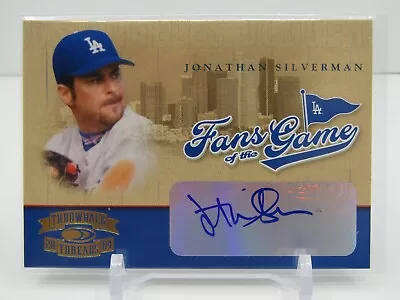 $32.30 • Buy Jonathan Silverman 2004 Throwback Threads Fans Of The Game Autograph! Dodgers!