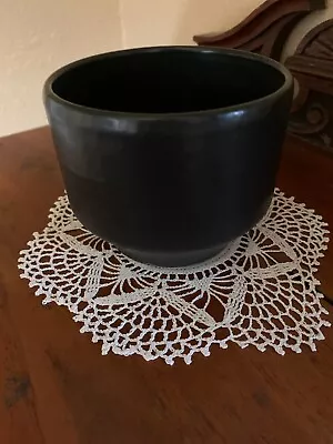 $16.95 • Buy Vintage MCM Planter Pot Lauffer USA Black W/ Drainage Hole 1960's