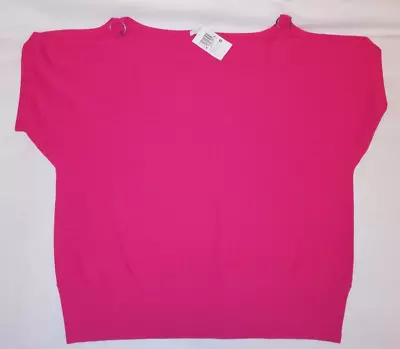 M&S Pink  Cold Shoulder Summer Jumper / Knitted Top Size 16 • £6