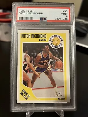 1989 Fleer Basketball MITCH RICHMOND RC #56 PSA 9 MINT • $21.99