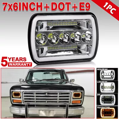 For Ford F-150 F-250 E-150 H6054 7x6 Halo LED Headlight Dual Color Spot Flood • $29.95