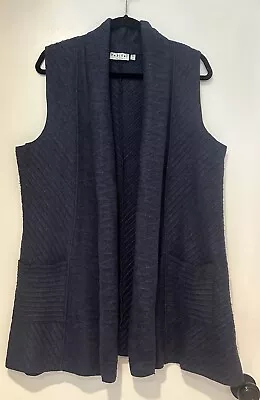 Habitat Clothes To Live In Vest Women Size L Tunic Cardigan Open Artsy Lagenlook • $21.50