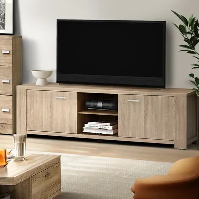 TV Cabinet Entertainment Unit TV Stand Display Shelf Storage Cabinet Wooden • $121.50