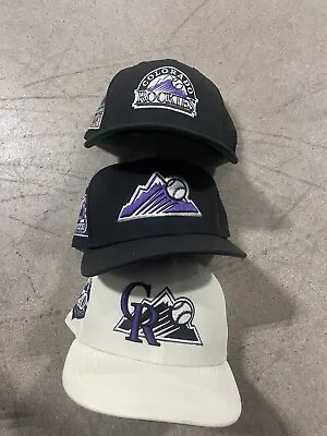 Exclusive New Era Colorado Rockies MLB Club Hat Size 7 1/8 Lot Of 3 • $79.99