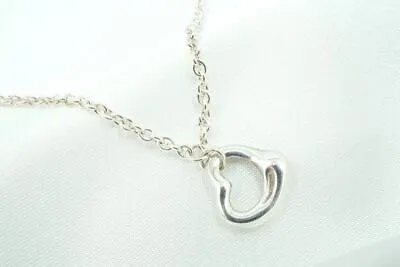 TIFFANY&Co. Open Heart Chain Bracelet Elsa Peretti SV925 Silver 6420j • $180