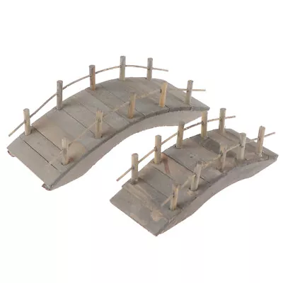 1:12 Dollhouse Miniatures Mini Wooden Arch Bridge Garden Ornament Accessor-ou • $9.36