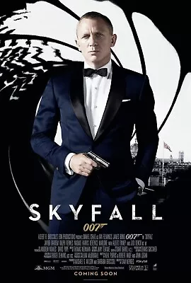 James Bond Agent 007 Skyfall Retro Classic Poster Vintage 80 Print Wall Art A4 • £4.99