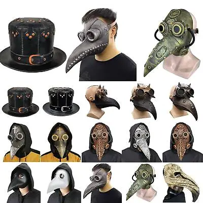 Halloween Plague Doctor Horror Mask Steampunk Beak Cosplay Party Costume Prop AU • $21.08