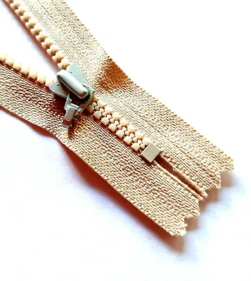 Zip Indivisible Vislon 3 ( Opti YKK U. A Beige Tones Various Lengths • £8.58