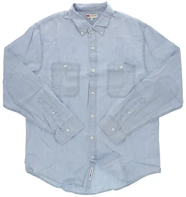 Wrangler Men's Shirt Relaxed Fit Button-Down Button-Up Two-Pockets 100% Cotton • $22.99