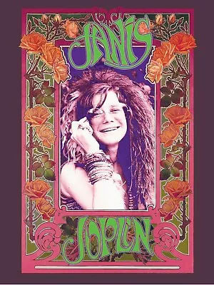 Janis Joplin Concert Poster Rock N Roll Music 18 X24  Poster Free Shipping • $9.89