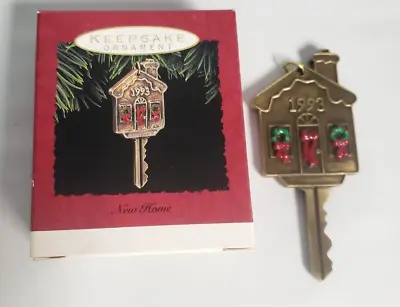 Hallmark New Home Key Ornament New  With Box 3in Die Cast Metal 1993 • $6