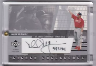 2002 Upper Deck MM6 Mark McGwire Signed Excellence Auto Autograph Inc 583 HRS • $199.99