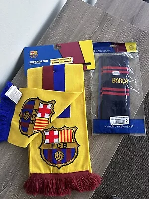 Bufanda Fan  Unisex Adult  FC Barcelona Scarf Bufanda & Barca Marino Socks • $29.99